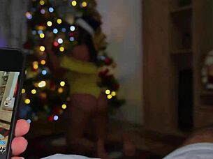 Follando con mi amiga hermosa en navidad