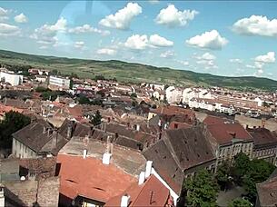 top view of sibiu romania from tourist spot