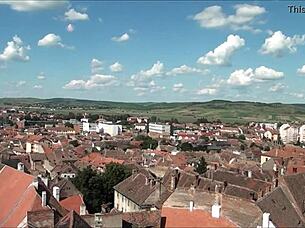 top view of sibiu romania from tourist spot