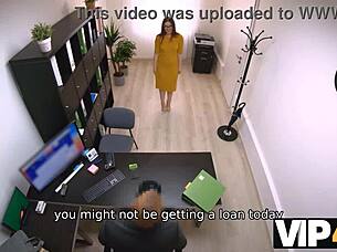 vip4k financing a new apartment with sex for cash in office interview.