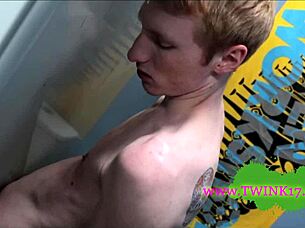 Twink Model Devours Massive Cock in Intense Blowjob