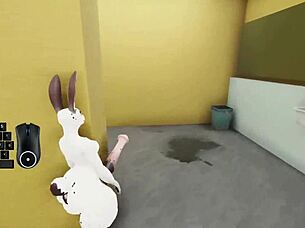churn vector gameplay with furry masturbation