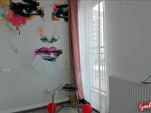 closeup of blonde in sexy lingerie