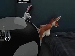 churn vector gameplay with furry masturbation