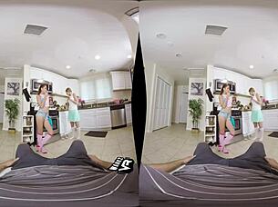 Alyce And Brooke Haze In Horny Initiation With Monster Cocks