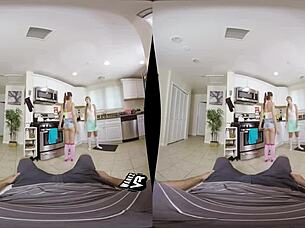 Alyce And Brooke Haze In Horny Initiation With Monster Cocks