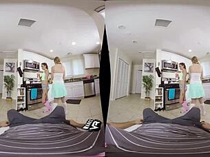 Alyce And Brooke Haze In Horny Initiation With Monster Cocks