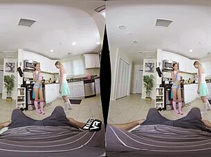 Alyce And Brooke Haze In Horny Initiation With Monster Cocks