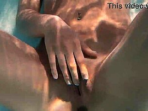 Masturbating naked babe petite 18+ brunette pornstar