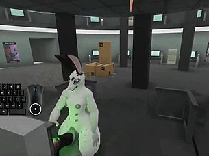 churn vector gameplay with furry masturbation