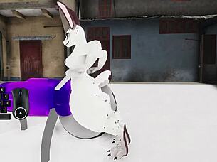 churn vector gameplay with furry masturbation