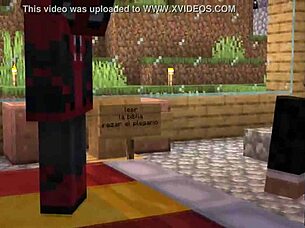 Spiderman fucks Mariano Rajoy hard in Minecraft