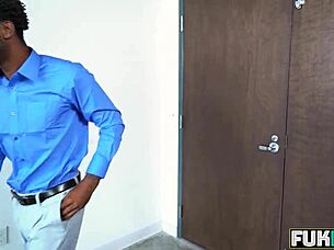 August Ames spots that huge bulge in pants