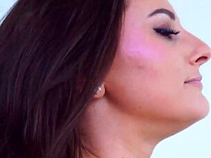 milf ally masturbates on the boat, showing her big tits to the camera