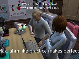 study time turns into hentai babe's sexy masturbation?