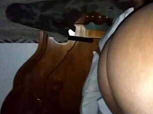 Homemade ebony Tammy displays her big black ass