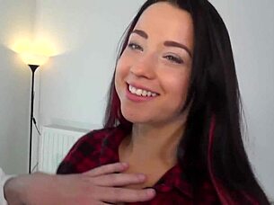 Taissia Shanti's deep throat contrasts with her rough facial