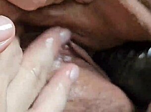 Feeling excited, this chubby bbw milf with big tits gets a creampie in doggystyle at the park