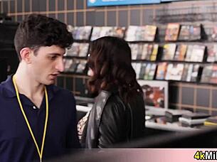 when sarah the best milf entered my shop i knew i could public fuck her