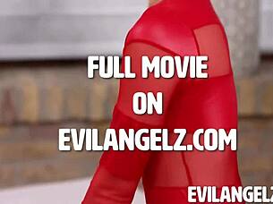 Psycho teen endures intense anal blowjob