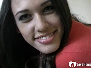 petite teen shows off her big tits