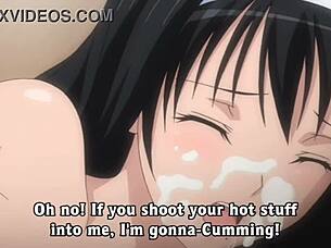 Anime character in hentai gangbang with double penetration