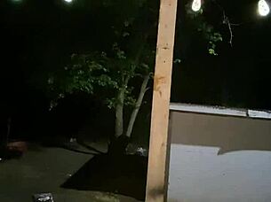 Late night blowjob on porch 😏
