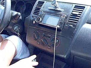 Latina Taxi Girl Undresses In The Car