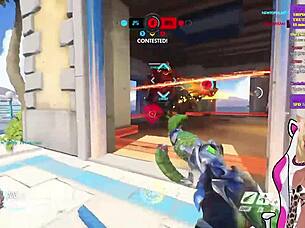 vtuber lewdneko gets spanked while playing overwatch part 1