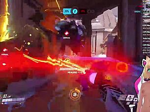 vtuber lewdneko gets spanked while playing overwatch part 1