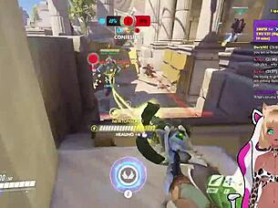 vtuber lewdneko gets spanked while playing overwatch part 1