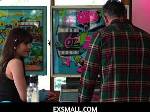exsmall 18+ teen 18+ gamer megan marx plays pinball with fucking