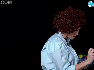 Big Tits Milf Ryan Keely Cosplays As Bob Ross In A Painting Tutorial