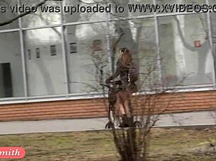 jeny smith flashing her seamless pantyhose in public upskirt tease