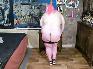 feel the passion in pink strip dance