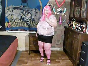 feel the passion in pink strip dance