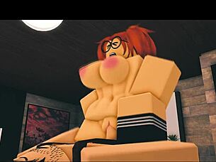 Nerdy Ginger Slut Gets Fucked In Bedroom On Roblox
