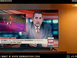 three latina girls suck a dildo like it's their own in a big ass threesome 😏