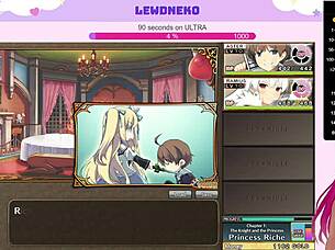 Leewdneko, the cute vtuber, moans loudly playing Evenicle part 3, her big tits bouncing in creampie scenes.