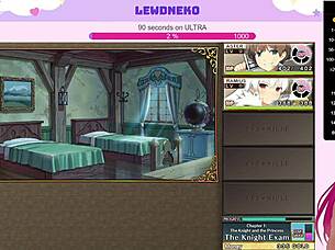 Leewdneko, the cute vtuber, moans loudly playing Evenicle part 3, her big tits bouncing in creampie scenes.