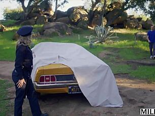 Milfy officer Sweet Vickie teaches her bad boy ex a sexual lesson