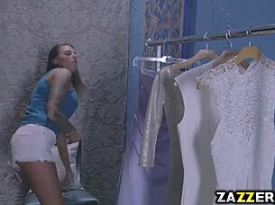 Juelz Ventura says, 'I suck Johnny Castle's cock in the store for anal fun.'