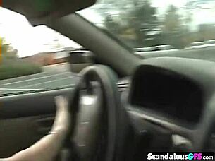 Hot couple doing blowjob in car?