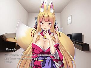 여우소녀 헨타이 게임 ep2 사정놀이 크림파이 사정!