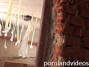 blonde teen slut handles two big cocks in anal threesome