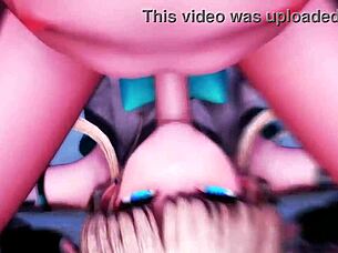 mozuku from blue archive gives a blowjob and gets creampied 😍