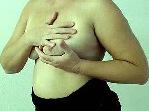 milf bounces her natural tits while talking dirty