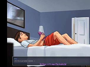 saw her masturbate and helped her cum in summertime saga 2.