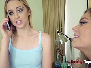 Better than yoga! Get spanked and tied up in femdom session!