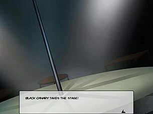 Tall Ebony and Blonde in DC Comics Strip Club Fun with Clothes Ripped and Cumshot.